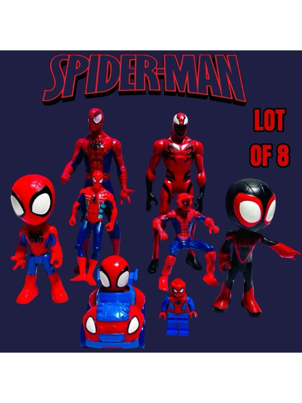 Lot of Marvel Spider-Man ActionFigures.